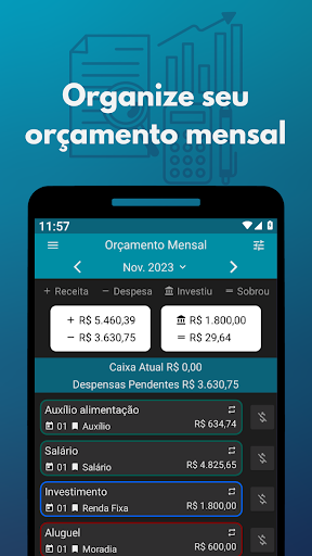 Android application Sobrou - Controle de Orçamento screenshort