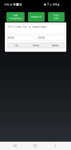 Simple Timestamps Screen 2