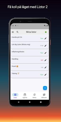 Android application Liztor screenshort