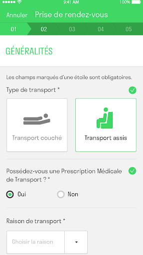 Android application Carius - Ambulances et TAP screenshort