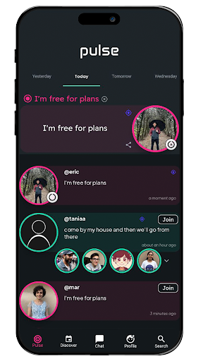 Pulse: Spontaneous Plans Screen 2