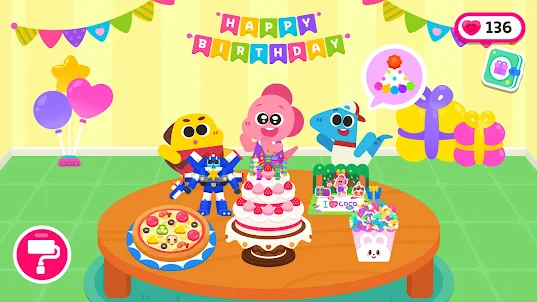코코비 생일 파티 - 케이크,선물,편지,어린이 게임