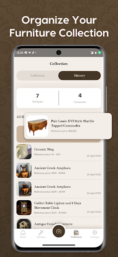 Screenshot of Furniture Identifier & Value