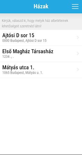 Android application eHáz screenshort