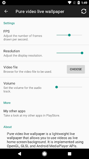 Pure video live wallpaper Screen 2