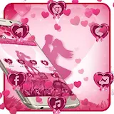 Love Pink Heart Couple Kiss Theme icon