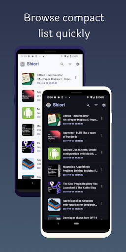 Android application Shiori screenshort