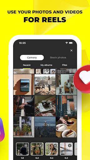 Screenshot of Reelsapp video trends