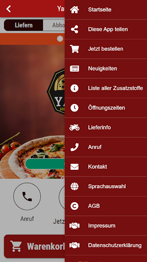Yamo Pizza Screen 2