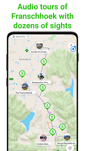 Android application Franschhoek SmartGuide screenshort