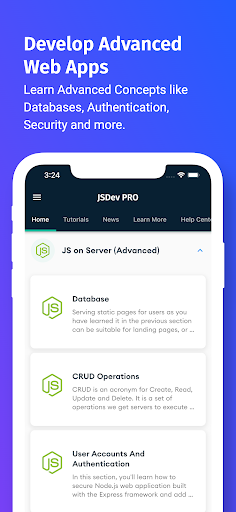 Screenshot of Learn JavaScript - JSDev [PRO]