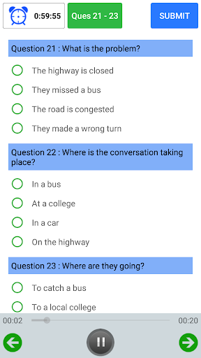TOEIC Test - TOEIC Practice Screen 2