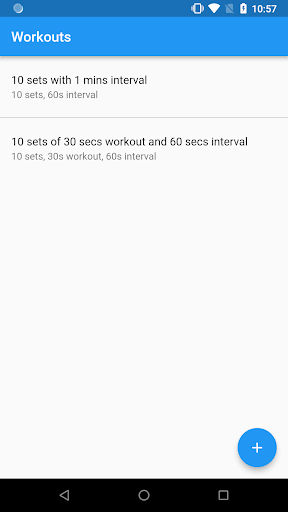 Android application SITT - Simple Interval Trainin screenshort