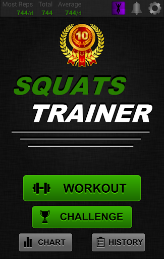 Android application Squats Trainer screenshort