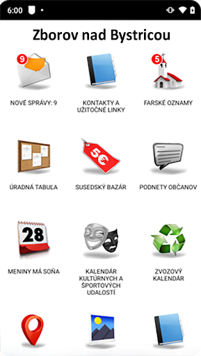 Android application Zborov nad Bystricou screenshort