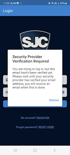 SJC Security Panic App Screen 3