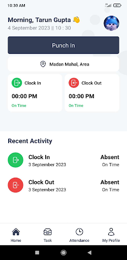 Android application Attendance App screenshort