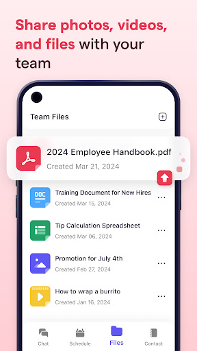 Screenshot of Breakroom Chat & Scheduling