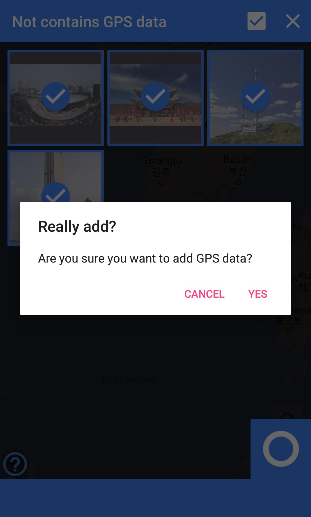 Android application Photo GPS screenshort