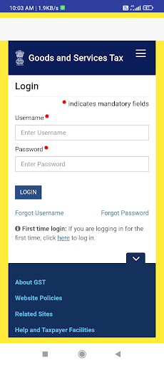 GST App Screen 2