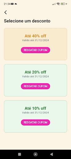 Android application Evah screenshort