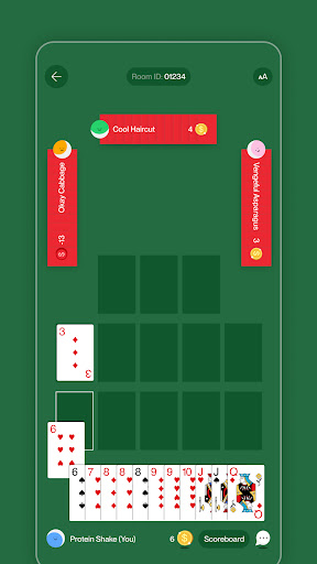 Android application Thirteen card poker screenshort