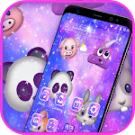Cover Image of Download Colorful Cartoon Lovely Animal Emoji Theme 1.7 APK