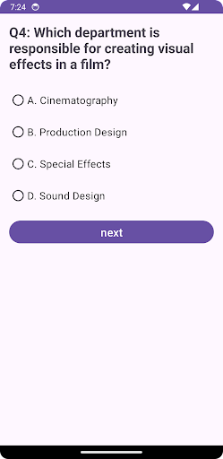 FilmMaster Quiz Screen 3
