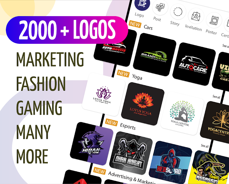 Graphic Design & Logo Maker 1.1.115 APK + Мод (Unlimited money) за Android