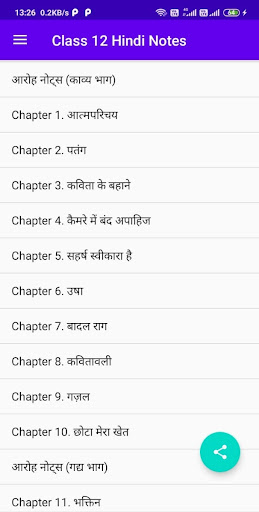 Class 12 Hindi Notes Screen 2