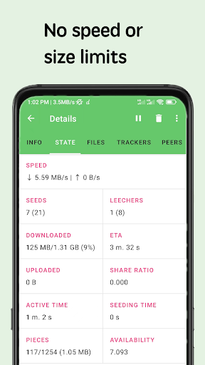 Torrent downloader&player Screen 2