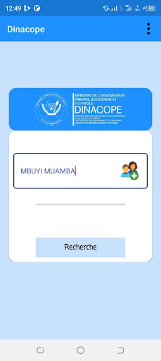 Android application Dinacope screenshort
