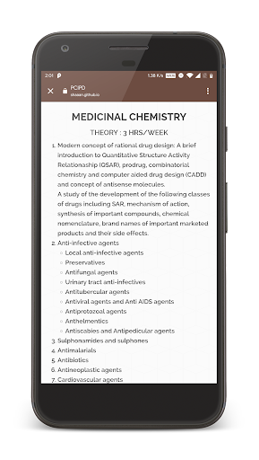 PharmD India Syllabus Screen 3