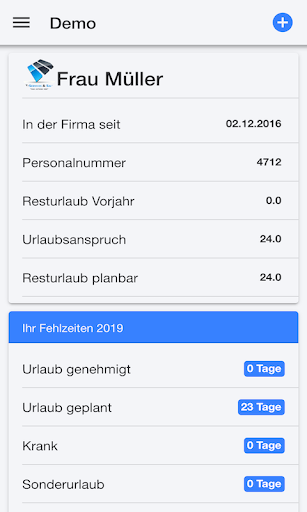 UrlaubApp Screen 2
