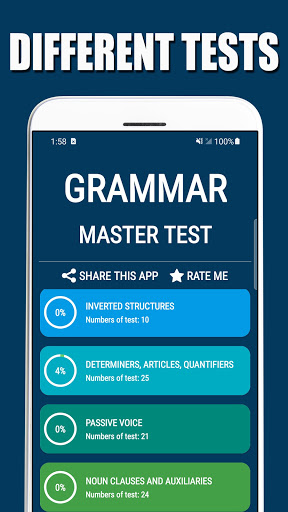 Grammar Master Test - English Screen 2