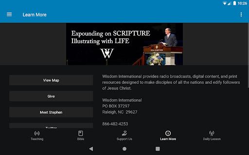 Screenshot of Wisdom International