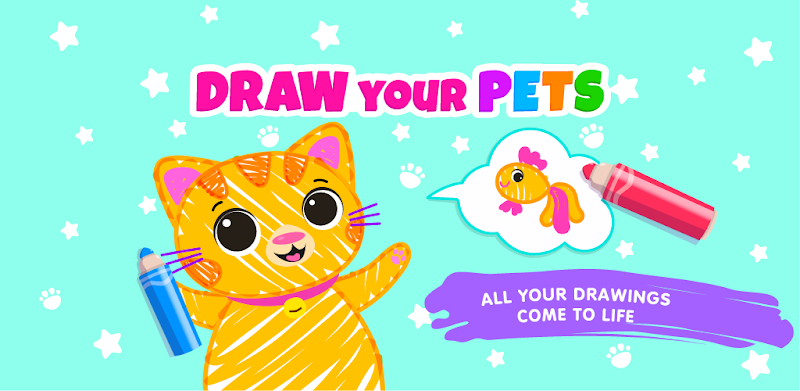 Pets Drawing for Kids and Toddlers games Preschool