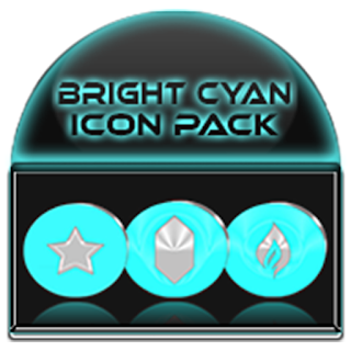 Bright Cyan Icon Pack apk