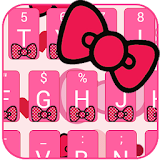 Lovely Pink Bow Keyboard icon