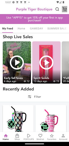Screenshot of Purple Tiger Boutique