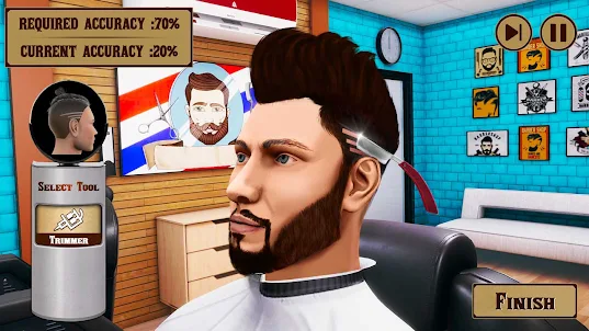 Barber Shop pelo tatuar Cut 3d