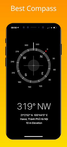 iCompass - boussole iOS, boussole de style iPhone