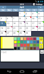 screenshot of Calendar with Colors