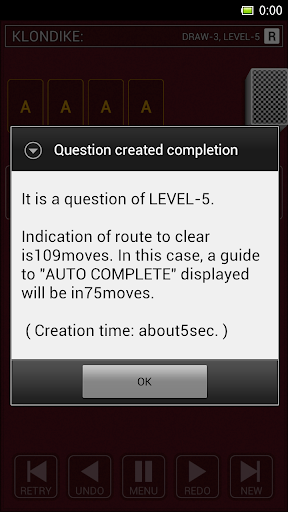 Android application SolitaireR(Stalemate judgment) screenshort