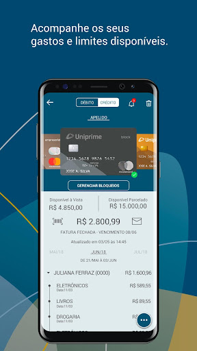 Uniprime Cartões Screen 2