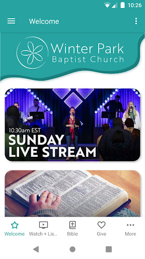 Android application Winter Park Baptist Church screenshort