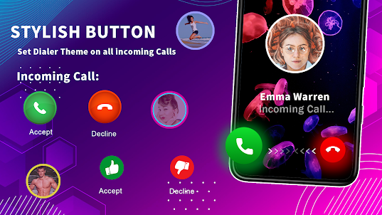 Custom call screen theme-color