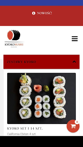 Android application Kyoko Sushi House screenshort