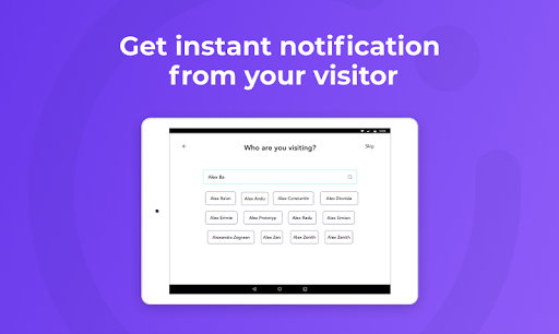Visidot-Visitor management sys Screen 2