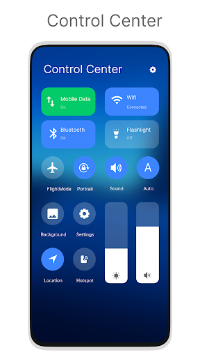 Android application Control Center modern M Style screenshort